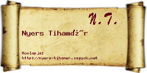 Nyers Tihamér névjegykártya